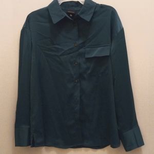 GREEN BUTTON DOWN SHIRT